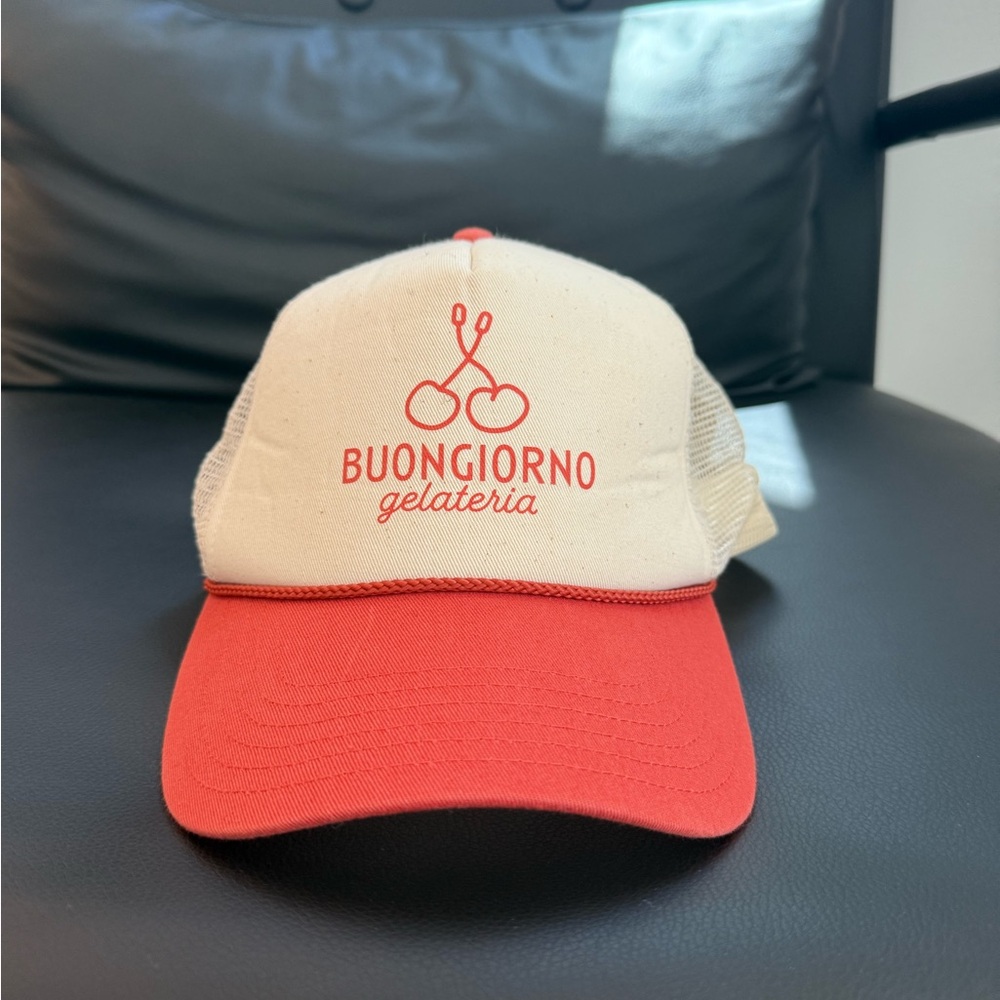 Madewell Cotton Cap - Orange and Cream